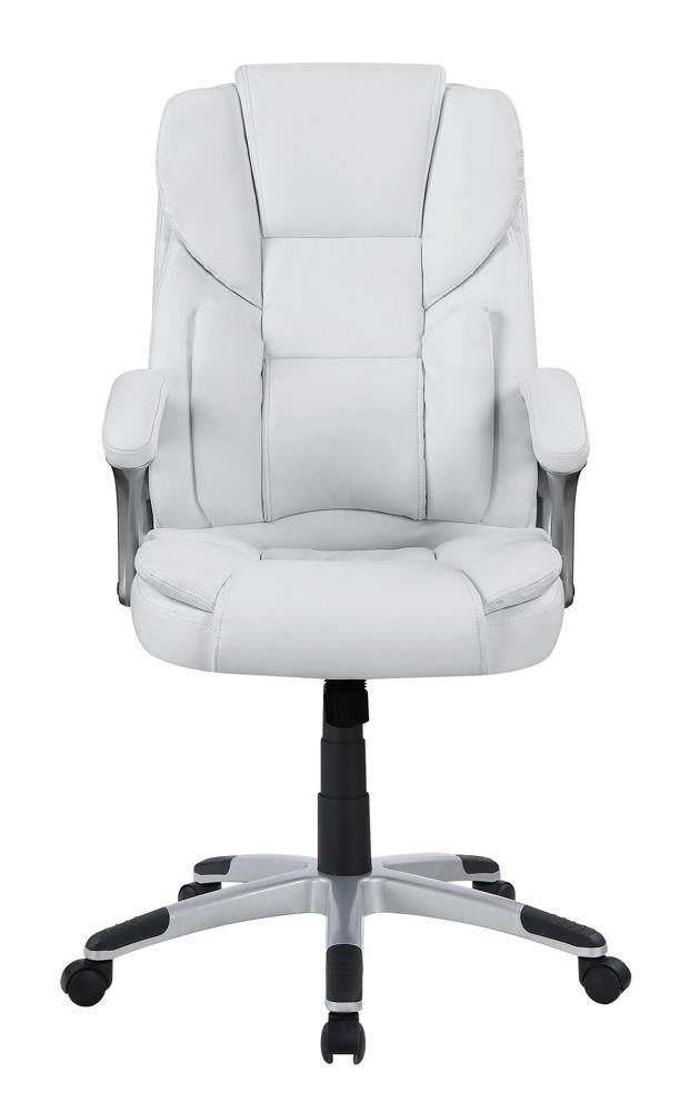 G801140 Casual White Faux Leather Office Chair