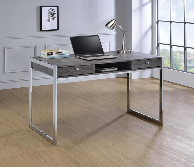 G801221 Contemporary Weathered Grey Writing Desk image