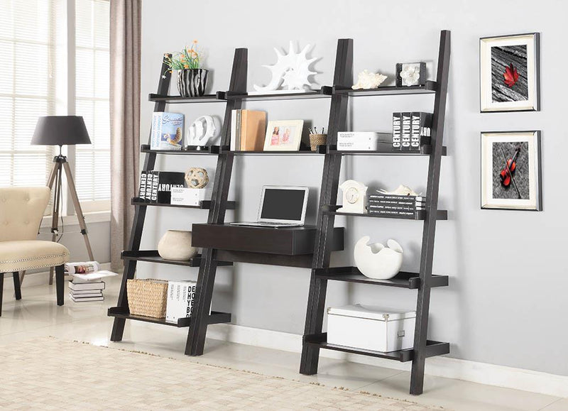 Transitional Cappuccino Wall-Leaning Ladder Desk - Urban Living Furniture (Los Angeles, CA)