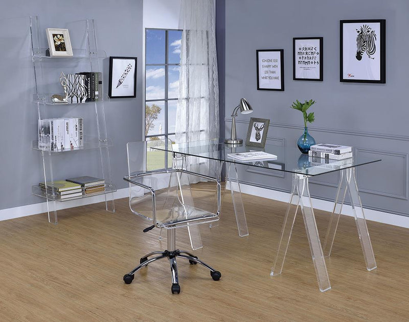 G801436 Contemporary Clear Acrylic Office Chair - Urban Living Furniture (Los Angeles, CA)