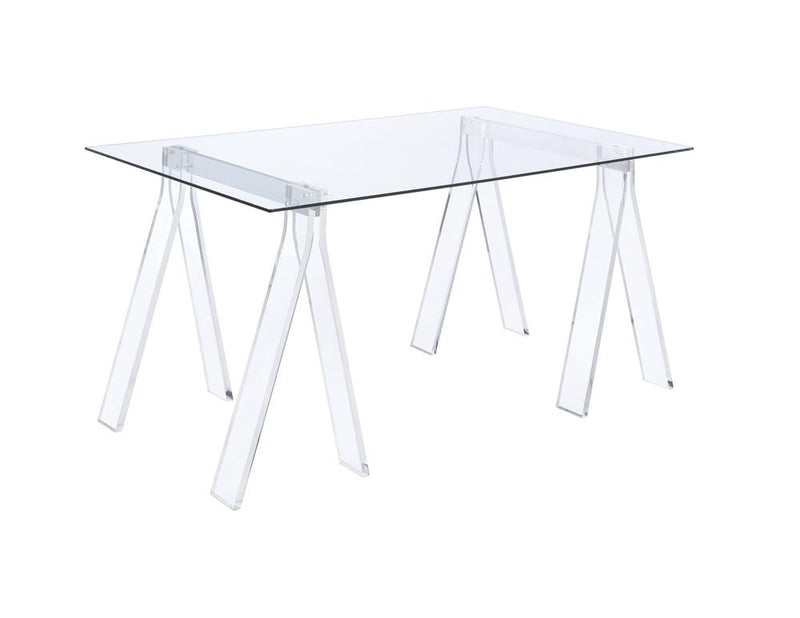 Amaturo Clear Acrylic Sawhorse Writing Desk - Urban Living Furniture (Los Angeles, CA)