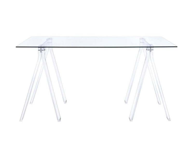 Amaturo Clear Acrylic Sawhorse Writing Desk - Urban Living Furniture (Los Angeles, CA)