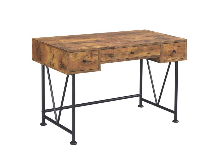 Barritt Industrial Antique Nutmeg Writing Desk - Urban Living Furniture (Los Angeles, CA)