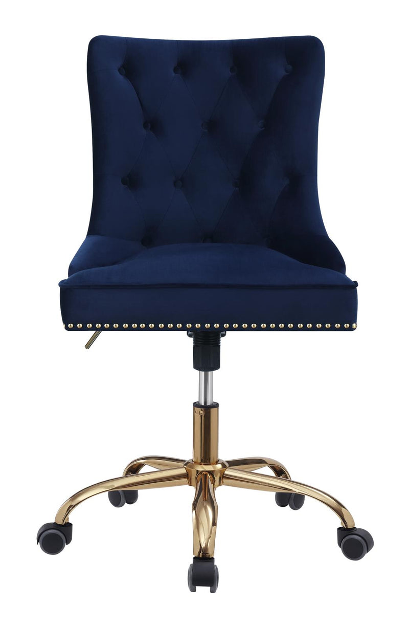 Modern Blue Velvet Office Chair
