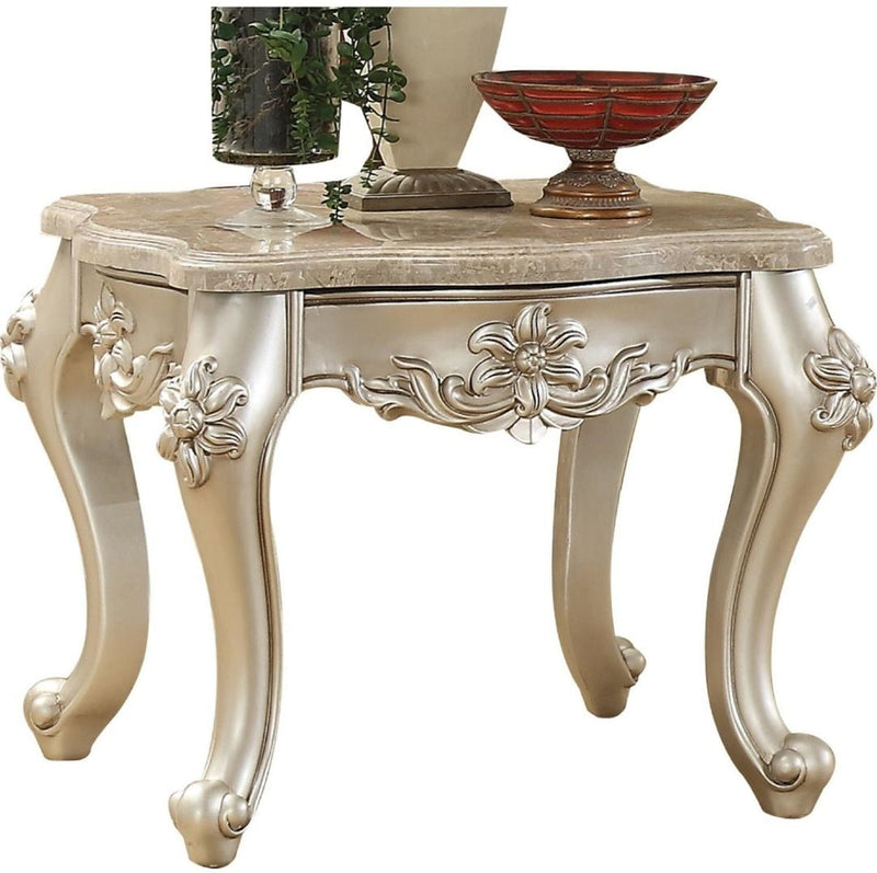 Acme Furniture Bently End Table in Marble/Champagne 81667 image