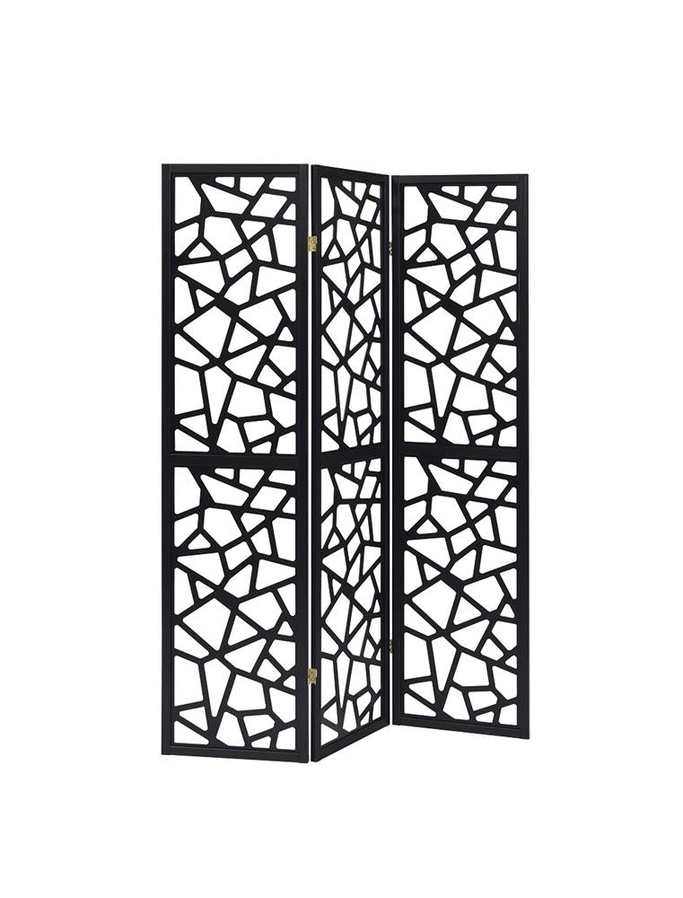 Transitional Black Three-Panel Screen - Urban Living Furniture (Los Angeles, CA)