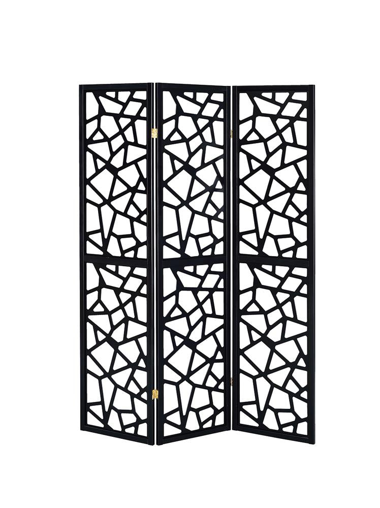 Transitional Black Three-Panel Screen - Urban Living Furniture (Los Angeles, CA)