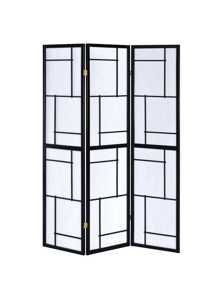 G900102 Contemporary Black Three-Panel Screen - Urban Living Furniture (Los Angeles, CA)