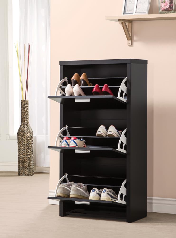 Transitional Black Shoe Rack - Urban Living Furniture (Los Angeles, CA)