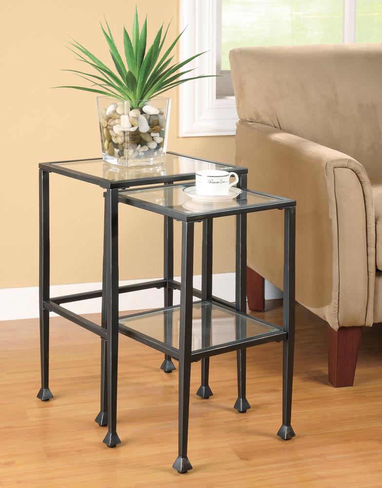 Transitional Black Nesting Table image