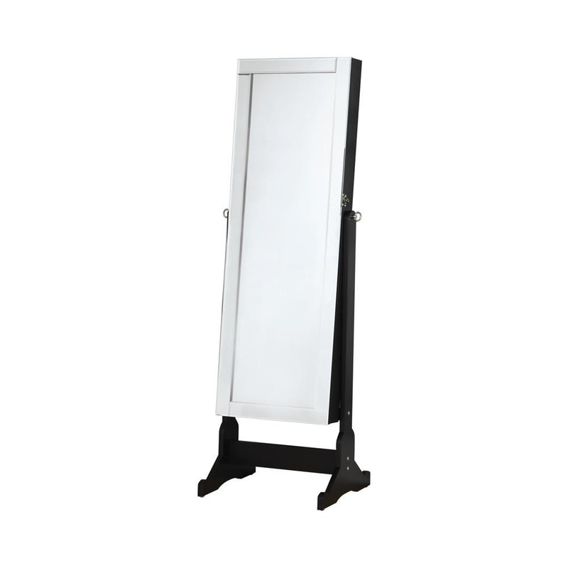 Transitional Black Cheval Mirror and Jewelry Armoire - Urban Living Furniture (Los Angeles, CA)