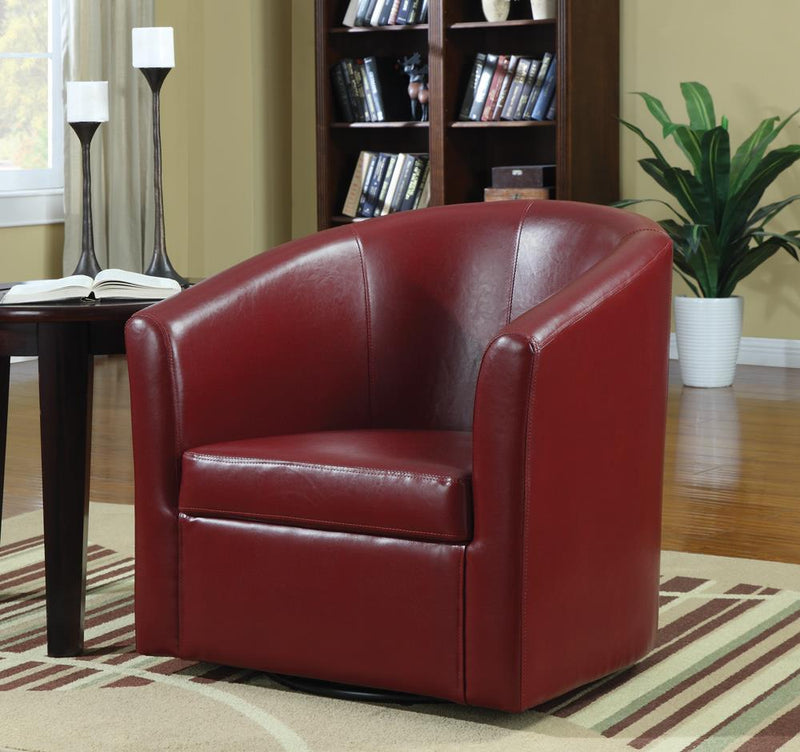 G902099 Contemporary Faux Leather Red Accent Chair - Urban Living Furniture (Los Angeles, CA)