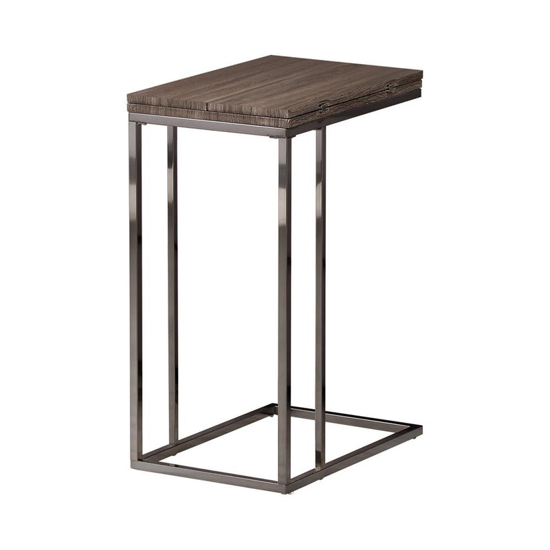 Transitional Black Nickel Snack Table - Urban Living Furniture (Los Angeles, CA)