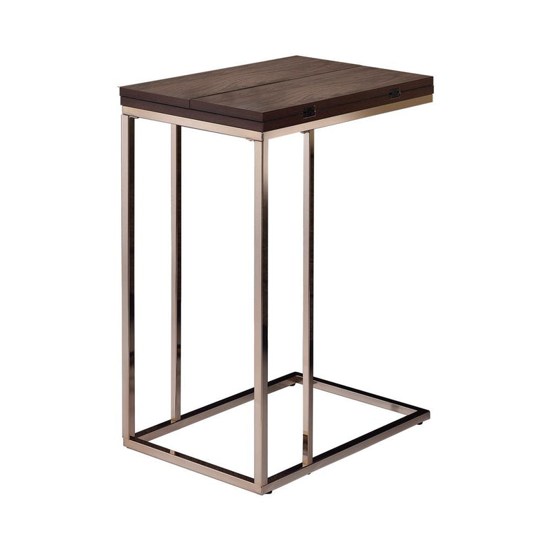 G902932 Contemporary Chocolate Chrome and Chestnut Snack Table - Urban Living Furniture (Los Angeles, CA)