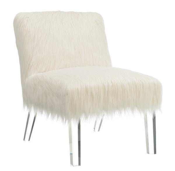 G904059 Contemporary White Accent Chair image