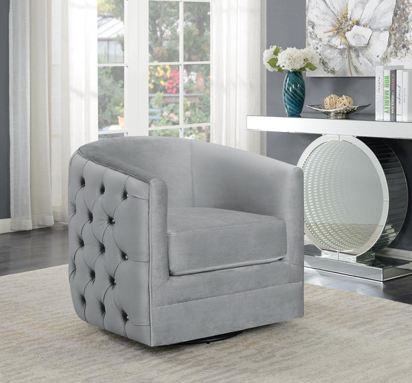 Modern Grey Swivel Accent Chair image