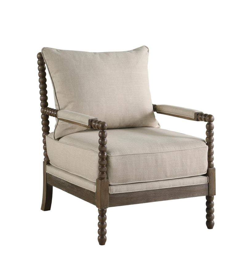 Traditional Oatmeal and Natural Accent Chair - Urban Living Furniture (Los Angeles, CA)