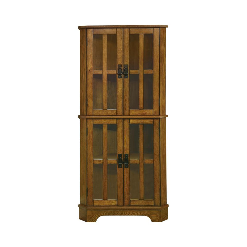 Traditional Warm Brown Curio Cabinet - Urban Living Furniture (Los Angeles, CA)