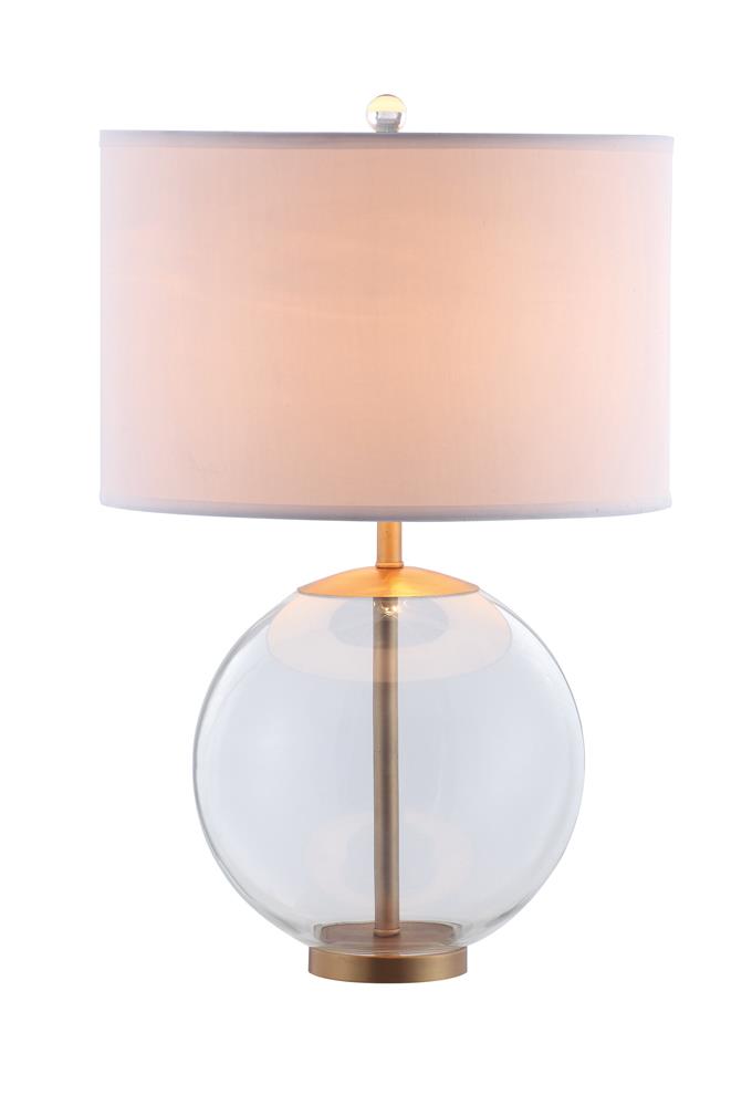 White and Clear Table Lamp - Urban Living Furniture (Los Angeles, CA)