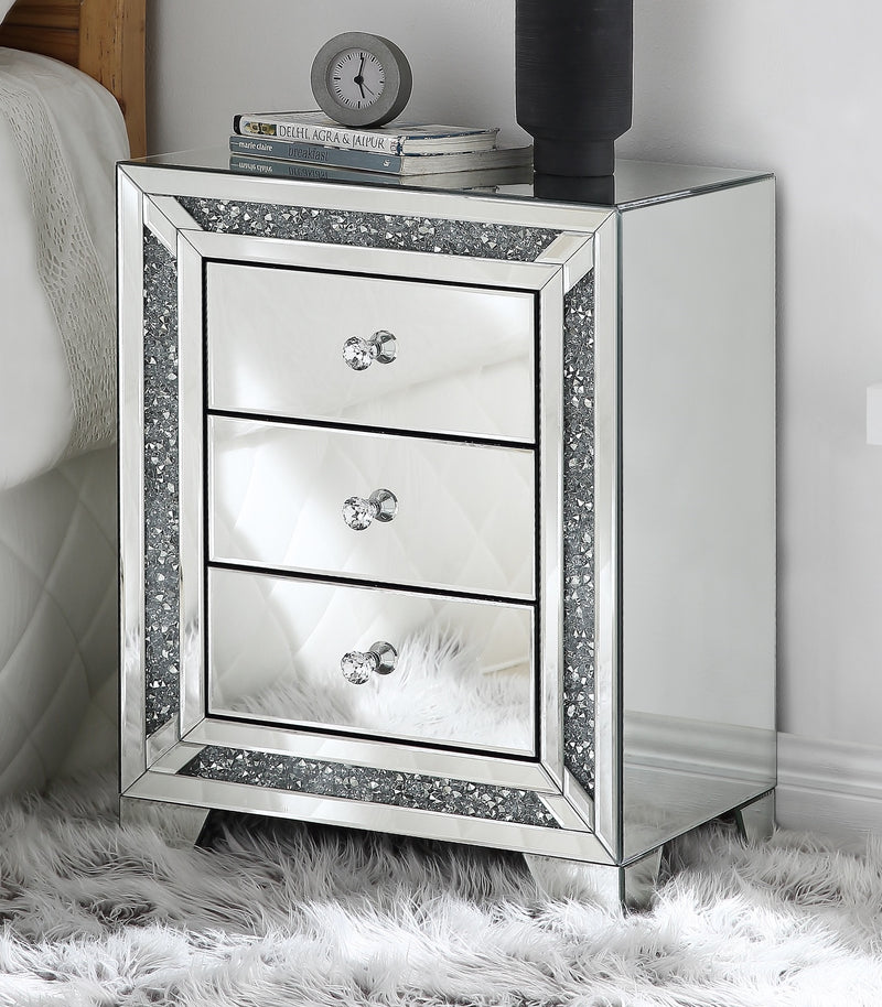 Noralie Mirrored & Faux Diamonds Accent Table - Urban Living Furniture (Los Angeles, CA)