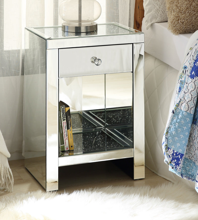 Noralie Mirrored & Faux Diamonds Accent Table - Urban Living Furniture (Los Angeles, CA)