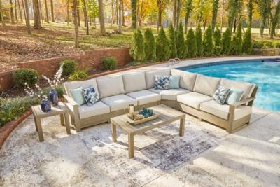 Silo Point 4-Piece Outdoor Sectional with Coffee and End Table image