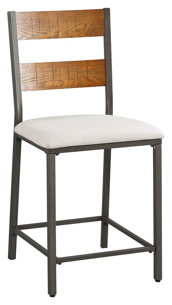 Stellany - 9 Pc. - Counter Table, 8 Upholstered Barstools