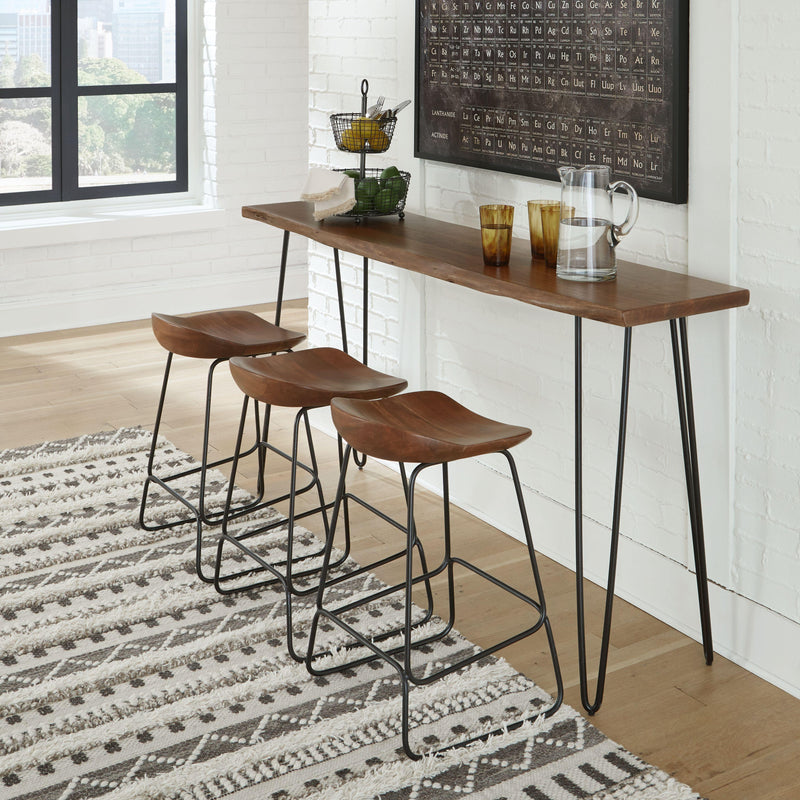 Wilinruck - 4 Pc. - Long Counter Table, 3 Stools