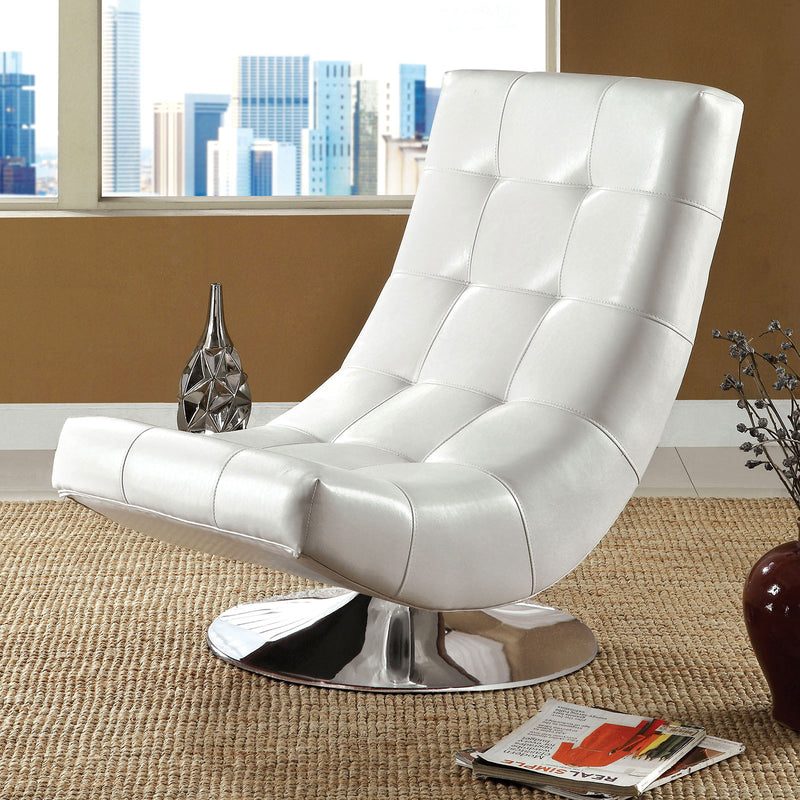 Trinidad White Swivel Accent Chair image