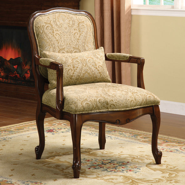 Waterville Beige/Dark Cherry Accent Chair image