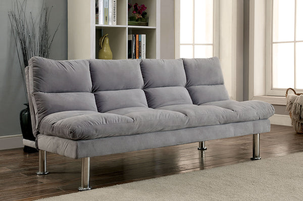 SARATOGA Microfiber Futon Sofa, Gray image