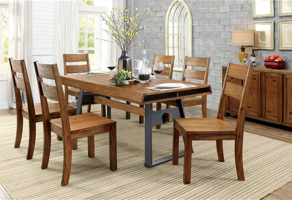 OFTRINGEN 7 Pc. Dining Table Set w/ Wood Chairs image