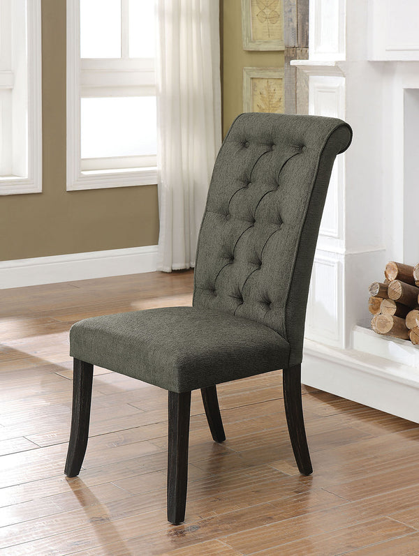 Sania III Gray/Antique Black Side Chair (2/CTN) image