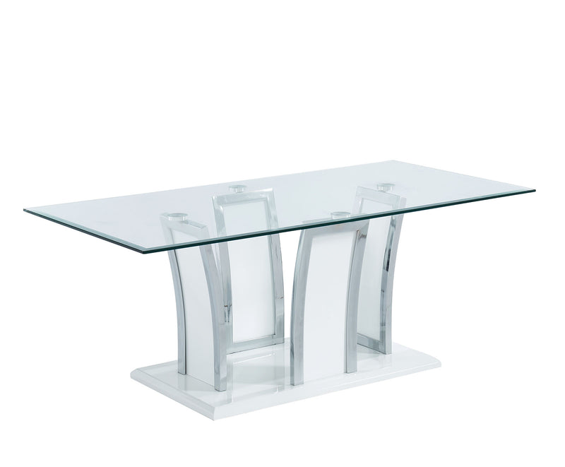 Staten Glossy White/Chrome Coffee Table image