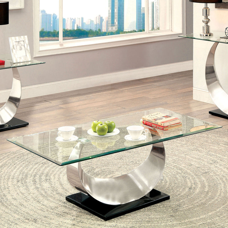 ORLA II Satin Plated/Black Coffee Table image