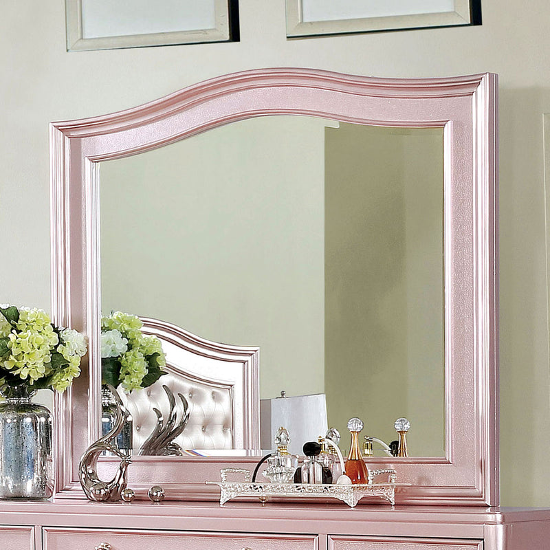 Rose gold dressing table store mirror with lights