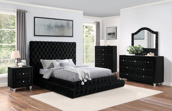 STEFANIA Cal.King Bed, Black image