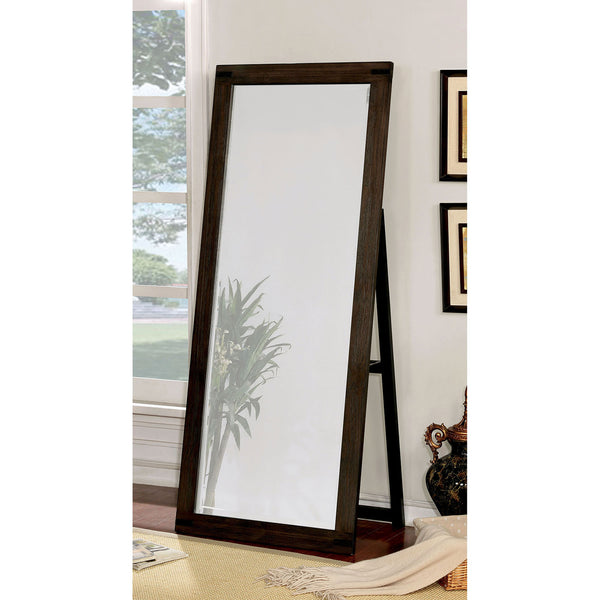 Rexburg Wire-Brushed Rustic Brown Standing Mirror image
