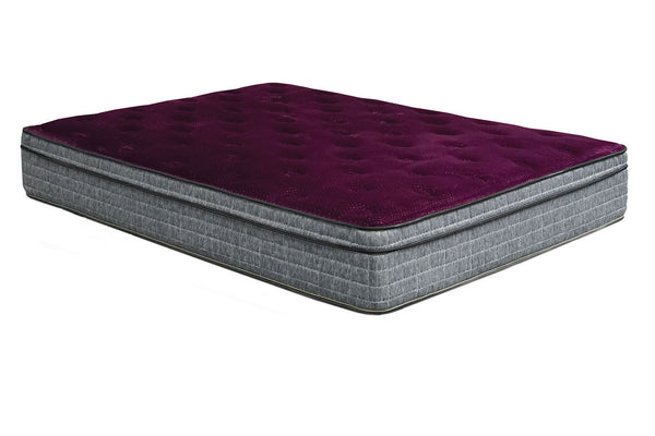 Purple/Grey 13" Euro Pillow Top Mattress Non-Flip, Full image