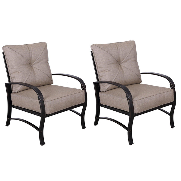 Set of 2 Outdoor Patio Club Chair With Cushion image
