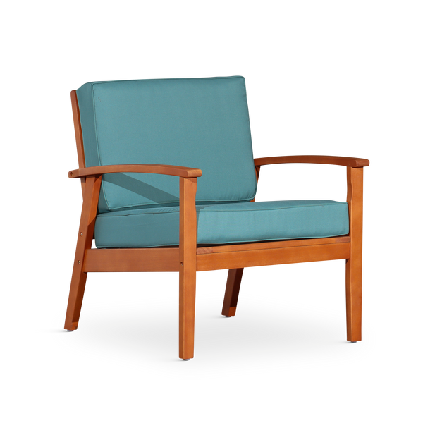 Deep Seat Eucalyptus Chair -  Natural Oil Finish -  Sage Cushions image