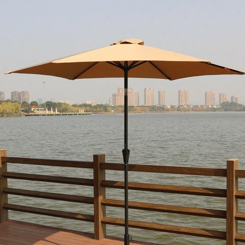 9 inch Pole Umbrella With Carry Bag - Taupe image