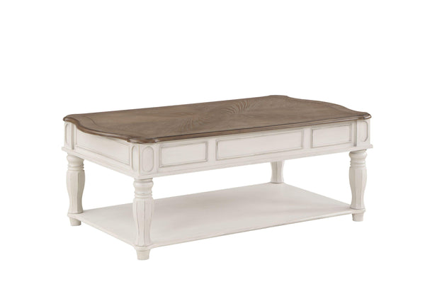 ACME Florian Coffee Table w/Lift Top in Oak & Antique White Finish LV01662 image