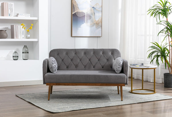 Velvet  Sofa , Accent sofa .loveseat sofa with metal feet image