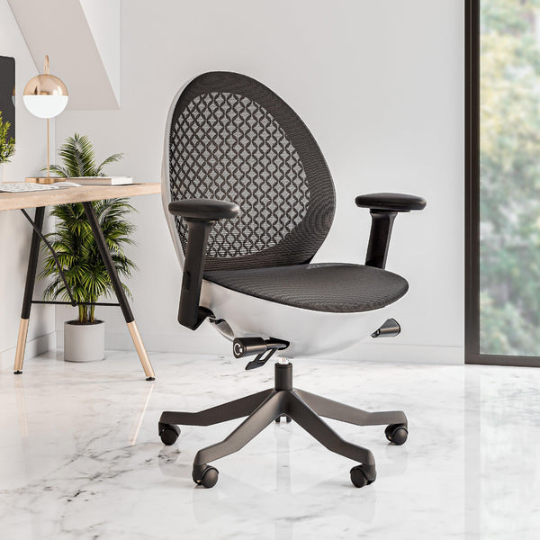 Techni Mobili Deco LUX Executive Office Chair, White image