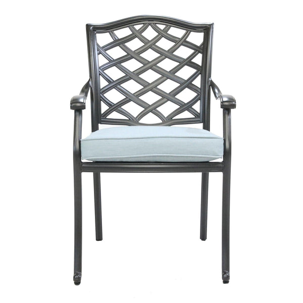 Dining Arm Chair, Light Blue, Set of 2 image