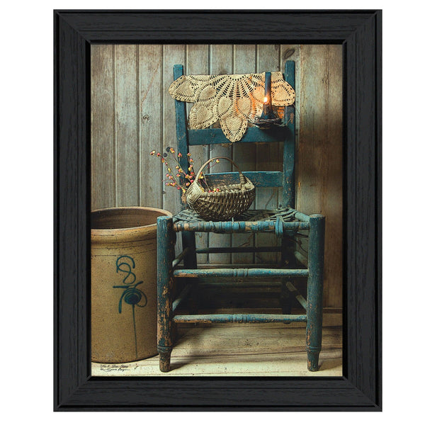 "This Old Chair" By Susan Boyer, Printed Wall Art, Ready To Hang Framed Poster, Black Frame image