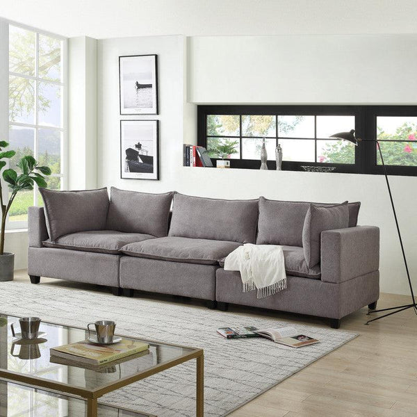 Madison Light Gray Fabric Sofa Couch image