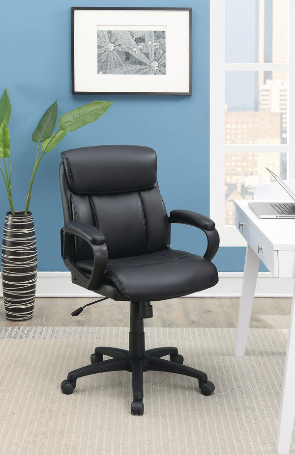 Standard Back Upholstered Office Chair, Black image