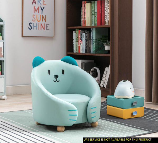 Beautiful Kids Chair 1pc Cat Blue image